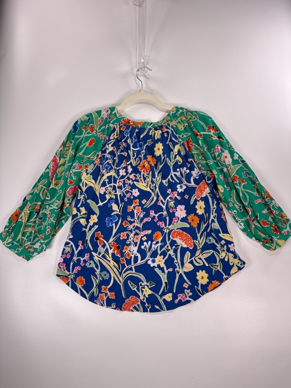Loved By Anthro Boho Floral Mixed Print Raglan Blouse XS - Picture 5 of 9